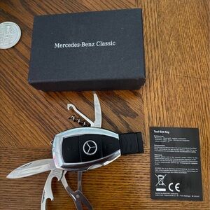 Mercedes-Benz Multi-Tool Key Holder - Black and Silver